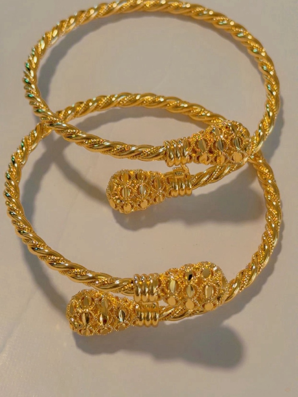 Gold-Tone Twisted Open Cuff Bracelet Set - Women Jewelry
